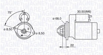 MAGNETI MARELLI 063521120350 -  Стартер